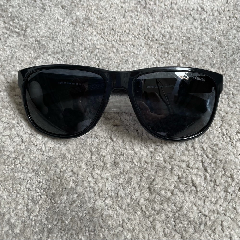 ADIDAS Sprung Shiny Black Polarized Sunglasses NEW - Picture 2 of 9